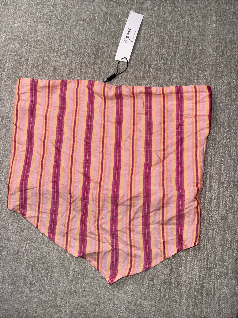 Vigoss Women’s XL Striped Strapless Handkerchief Top NWT